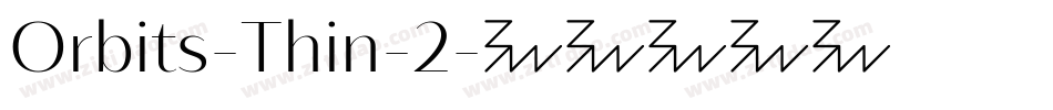 Orbits-Thin-2字体转换