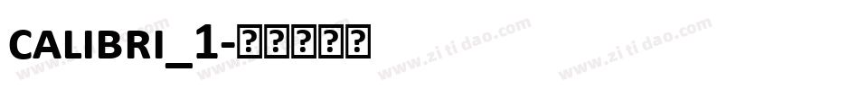 calibri_1字体转换