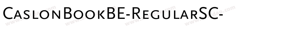 CaslonBookBE-RegularSC字体转换