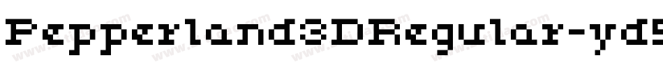Pepperland3DRegular-yd53字体转换