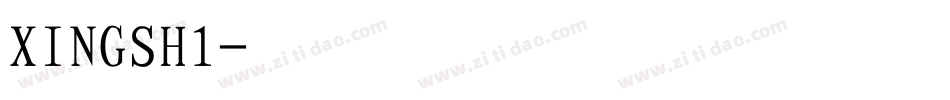 XINGSH1字体转换
