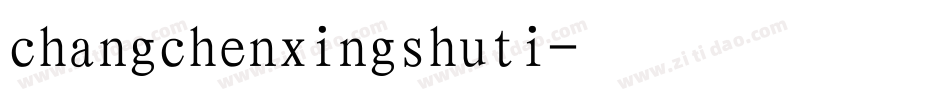 changchenxingshuti字体转换