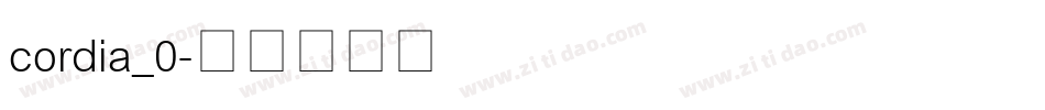 cordia_0字体转换