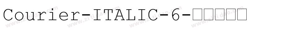 Courier-ITALIC-6字体转换