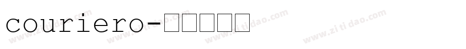 couriero字体转换