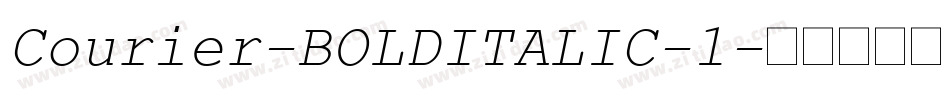 Courier-BOLDITALIC-1字体转换