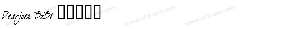 Dearjoe2-BzB8字体转换