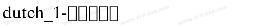 dutch_1字体转换