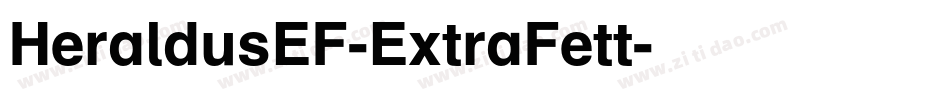 HeraldusEF-ExtraFett字体转换