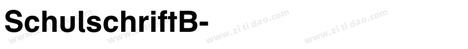 SchulschriftB字体转换