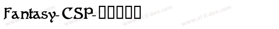 Fantasy-CSP字体转换