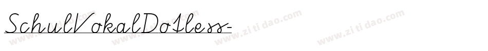 SchulVokalDotless字体转换