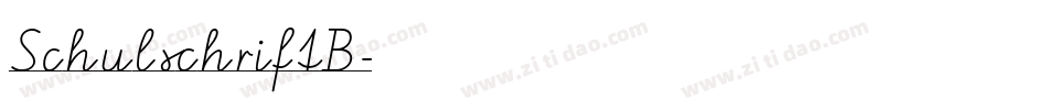 SchulschriftB字体转换