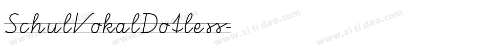 SchulVokalDotless字体转换