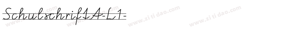 SchulschriftA-L1字体转换