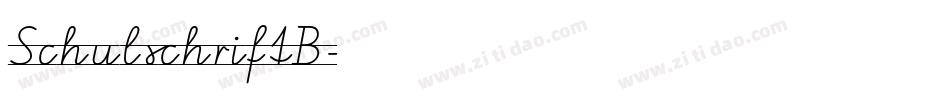 SchulschriftB字体转换