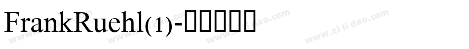 FrankRuehl(1)字体转换