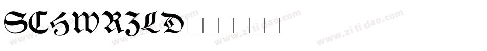 SCHWRZLD字体转换
