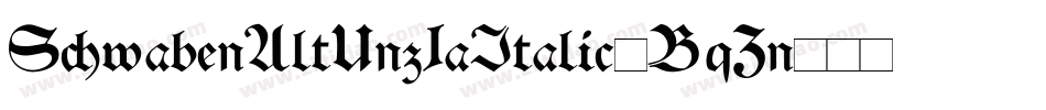 SchwabenAltUnz1aItalic-BqZn字体转换
