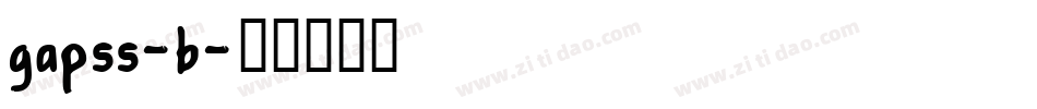 gapss-b字体转换