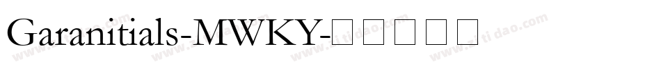 Garanitials-MWKY字体转换