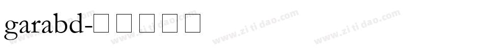 garabd字体转换