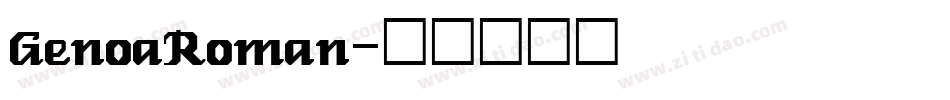 GenoaRoman字体转换