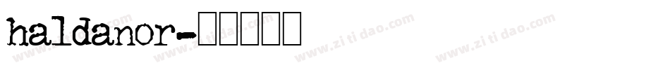 haldanor字体转换