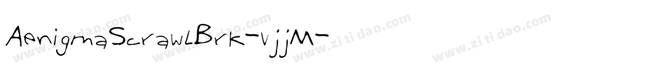 AenigmaScrawlBrk-vjjM字体转换