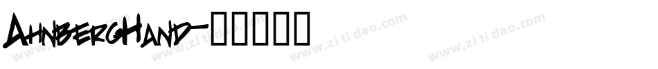 AhnbergHand字体转换