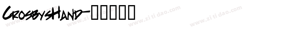CrosbysHand字体转换