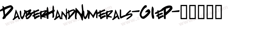 DauberHandNumerals-G1eP字体转换