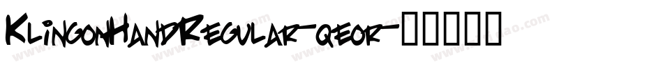 KlingonHandRegular-qeor字体转换