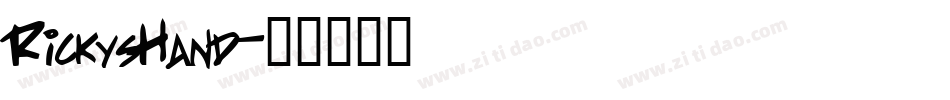RickysHand字体转换