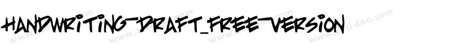 handwriting-draft_free-version字体转换