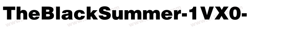 TheBlackSummer-1VX0字体转换