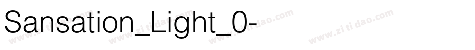 Sansation_Light_0字体转换
