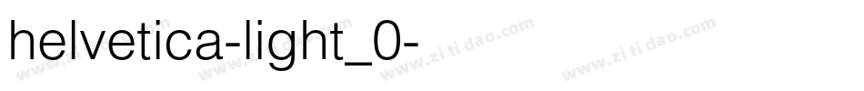 helvetica-light_0字体转换