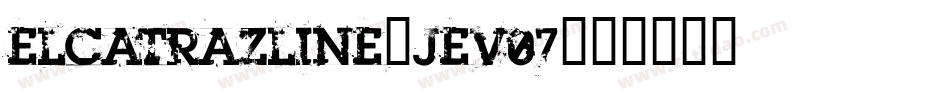 ElcatrazLine-jEV07字体转换