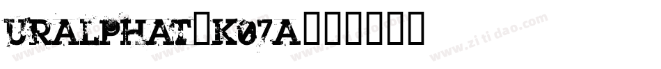 Uralphat-K07A字体转换