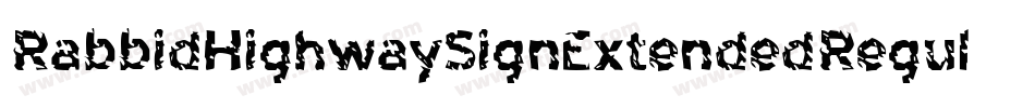 RabbidHighwaySignExtendedRegular-RG1A字体转换