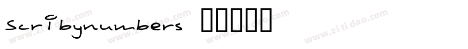 Scribynumbers字体转换