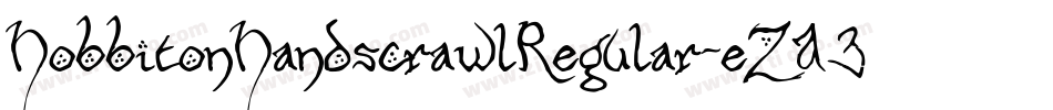 HobbitonHandscrawlRegular-eZA3字体转换