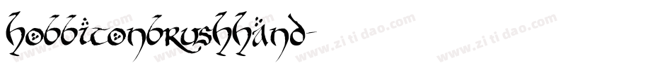 hobbitonbrushhand字体转换