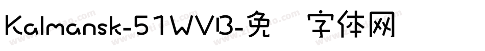 Kalmansk-51WVB字体转换