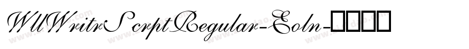 WllWritrScrptRegular-Eoln字体转换
