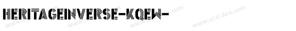 HeritageInverse-KqEW字体转换