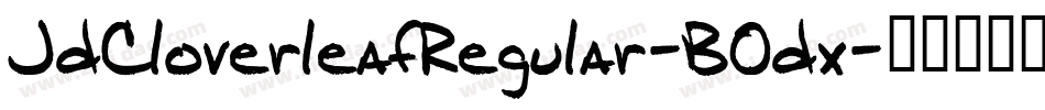 JdCloverleafRegular-BOdx字体转换