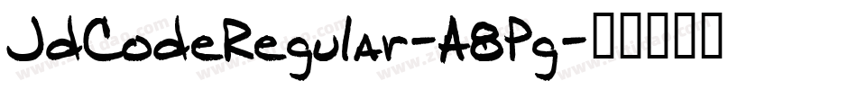 JdCodeRegular-A8Pg字体转换