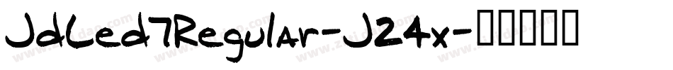 JdLed7Regular-J24x字体转换